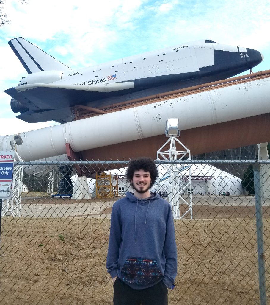 Jacob Goldenberg with space shuttle display
